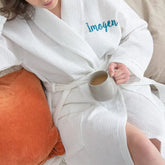 Bridal Waffle robes Custom Matching Robe Anniversary gift-Waffle long  Personalized robe